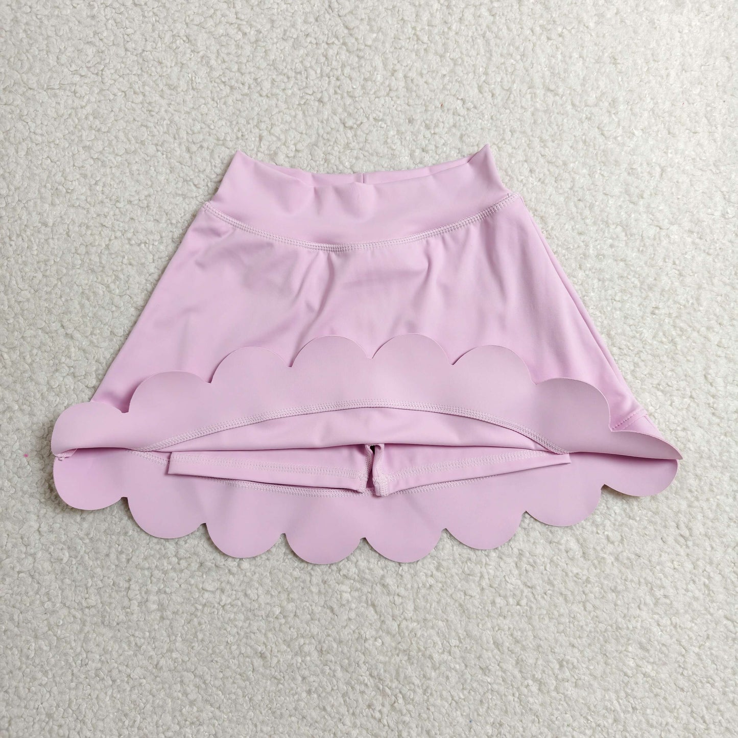 GLK0268 Yoga Pink Scallop Skorts Girls Skirt