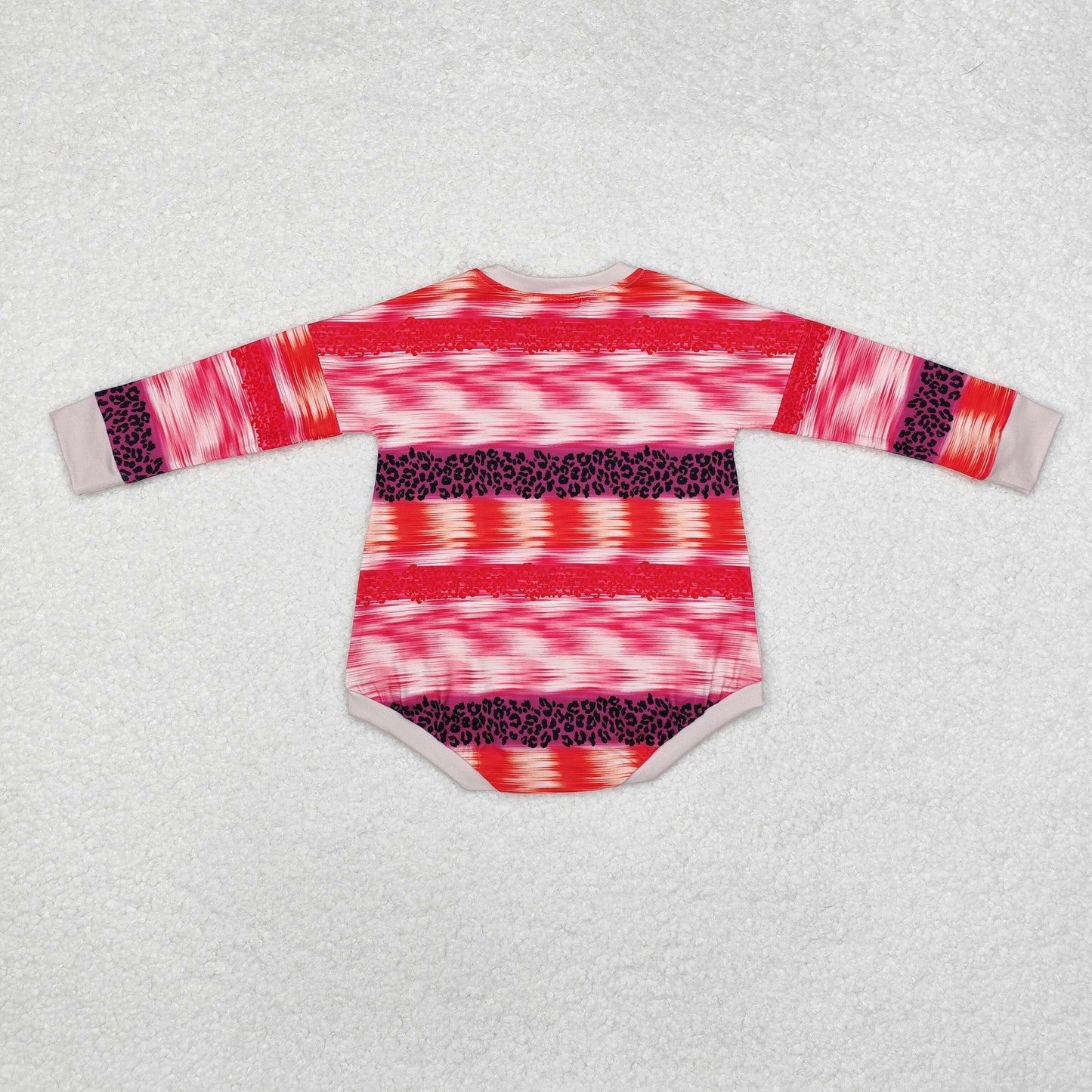 LR1724 hot pink pumpkin bows long sleeve girls romper