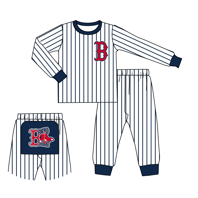 custom S 10.10 Team blue striped long sleeve pants kids pajamas