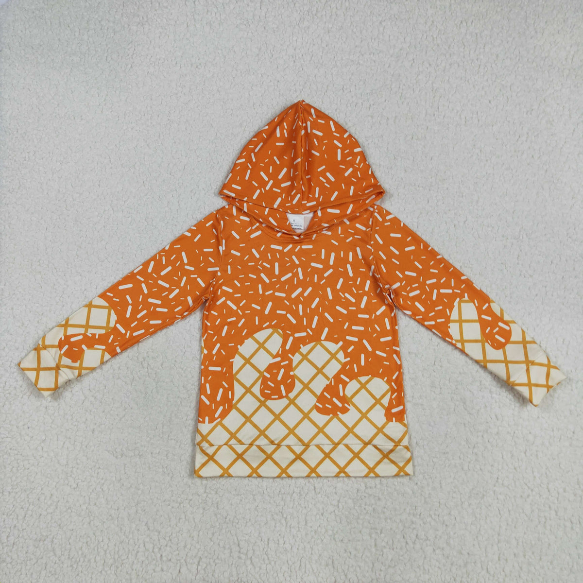 BT1274 orange ice long sleeve hoodie boys top