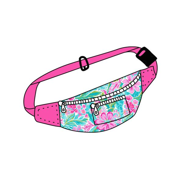preoder BA0204 hot pink flowers small bag