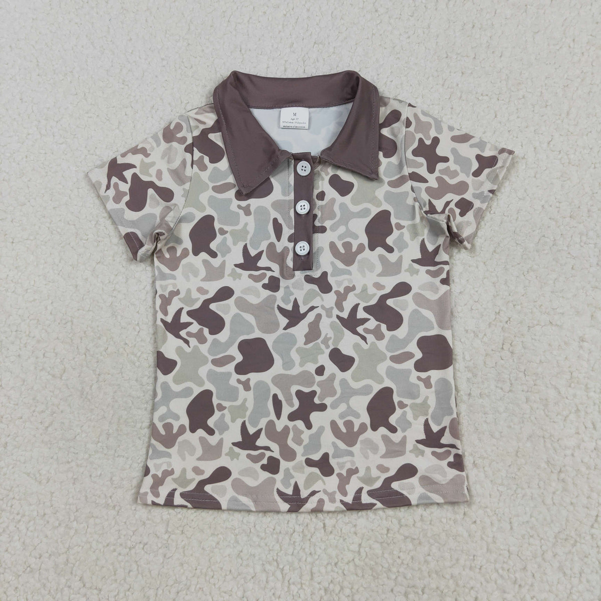 BT1261 hunting camo short sleeve boys top