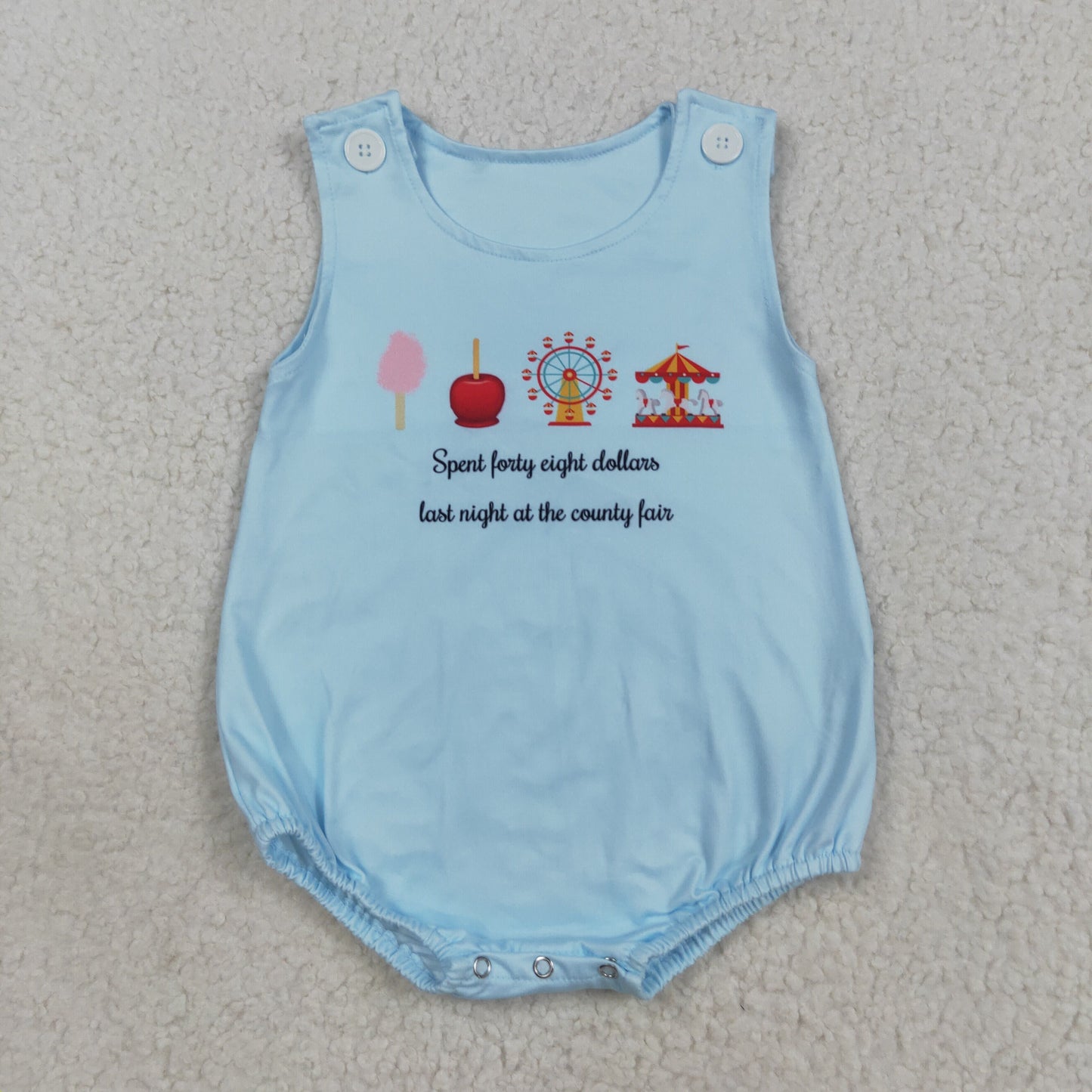 SR3056 spent feily cight dollars blue sleeveless boys romper
