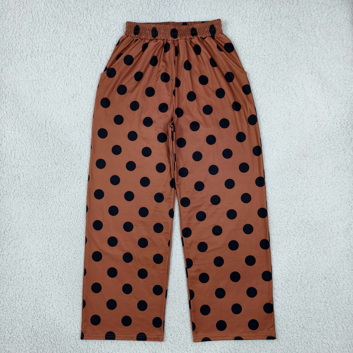 P1250 Dot Khaki Adult Women Pants