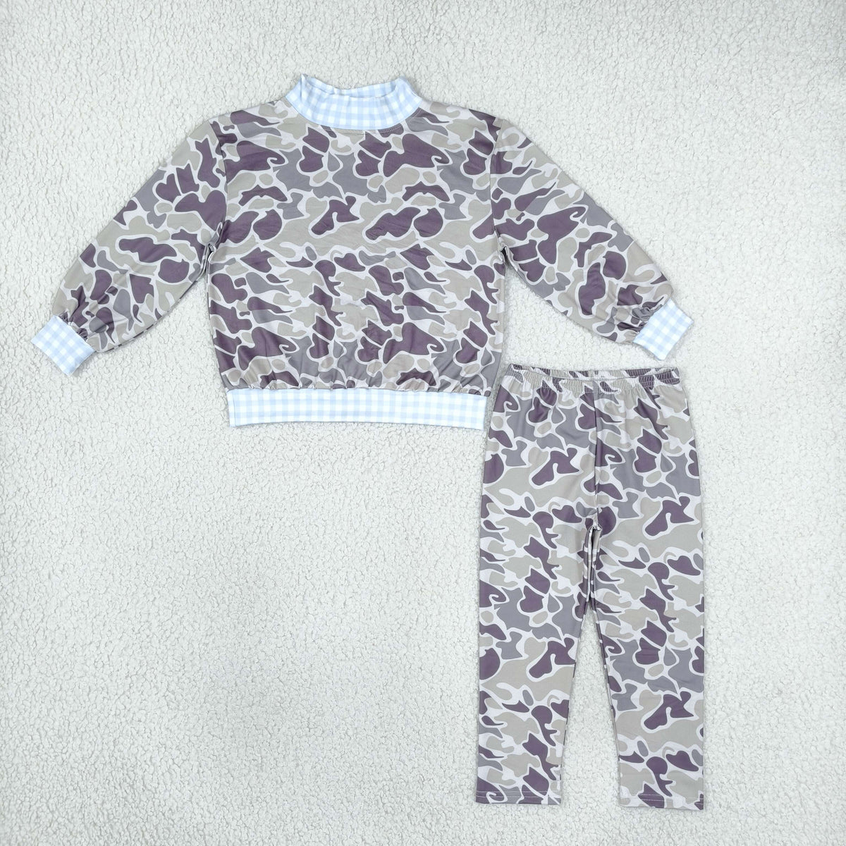 BLP1567 Camo Long Sleeve Pants Boys Set BT1922+P1191