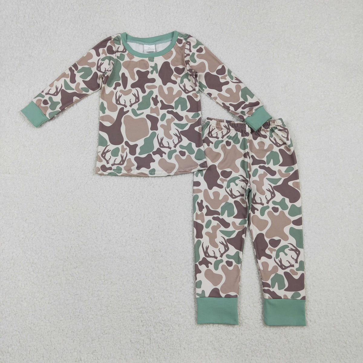 BLP1232 hunting camo deer long sleeve pants boys pajamas