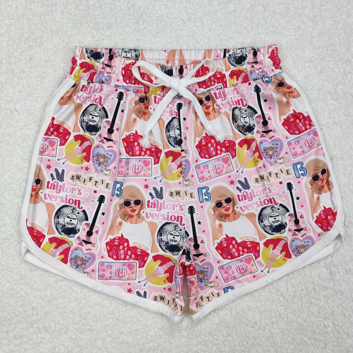 SS0420 Taylor Country Singer Pink Women Adult Shorts
