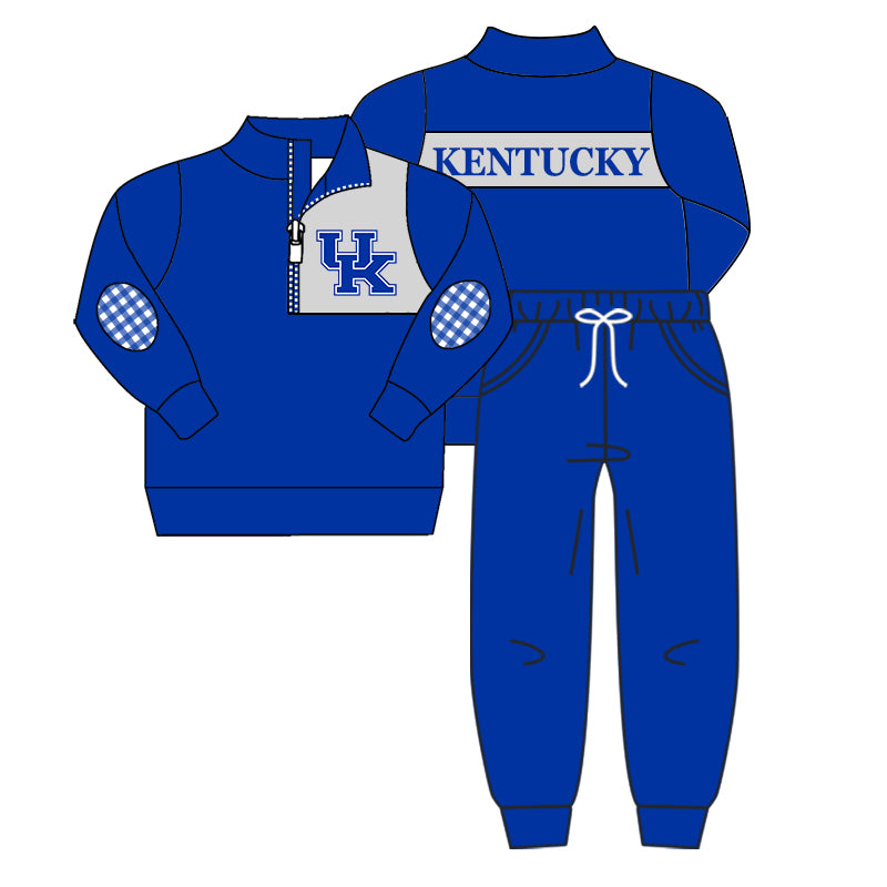 custom S 8.24 Blue long sleeve boys set