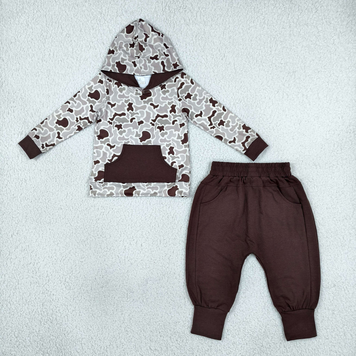 BLP1598 Camo Pocket Hoodie Long Sleeve Pants Boys Set