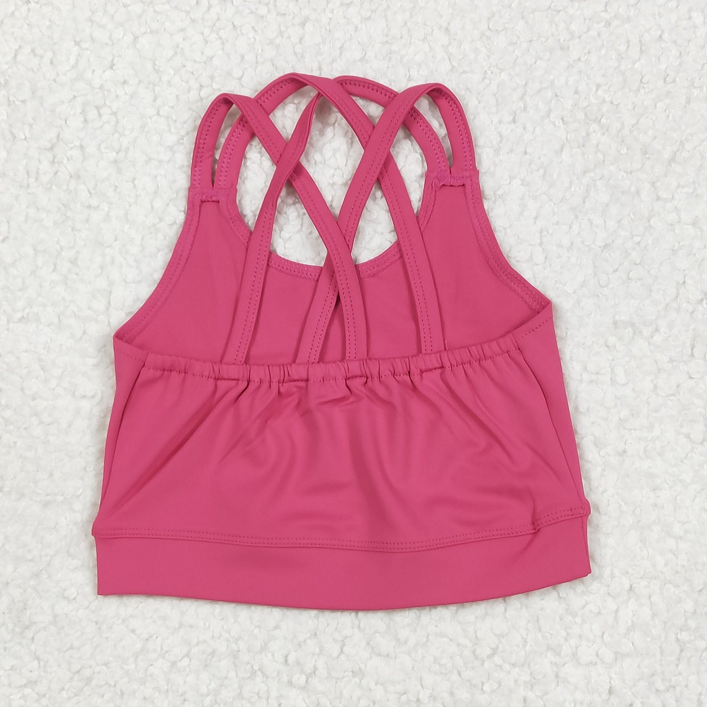 GT1010 yoga hot pink girls top