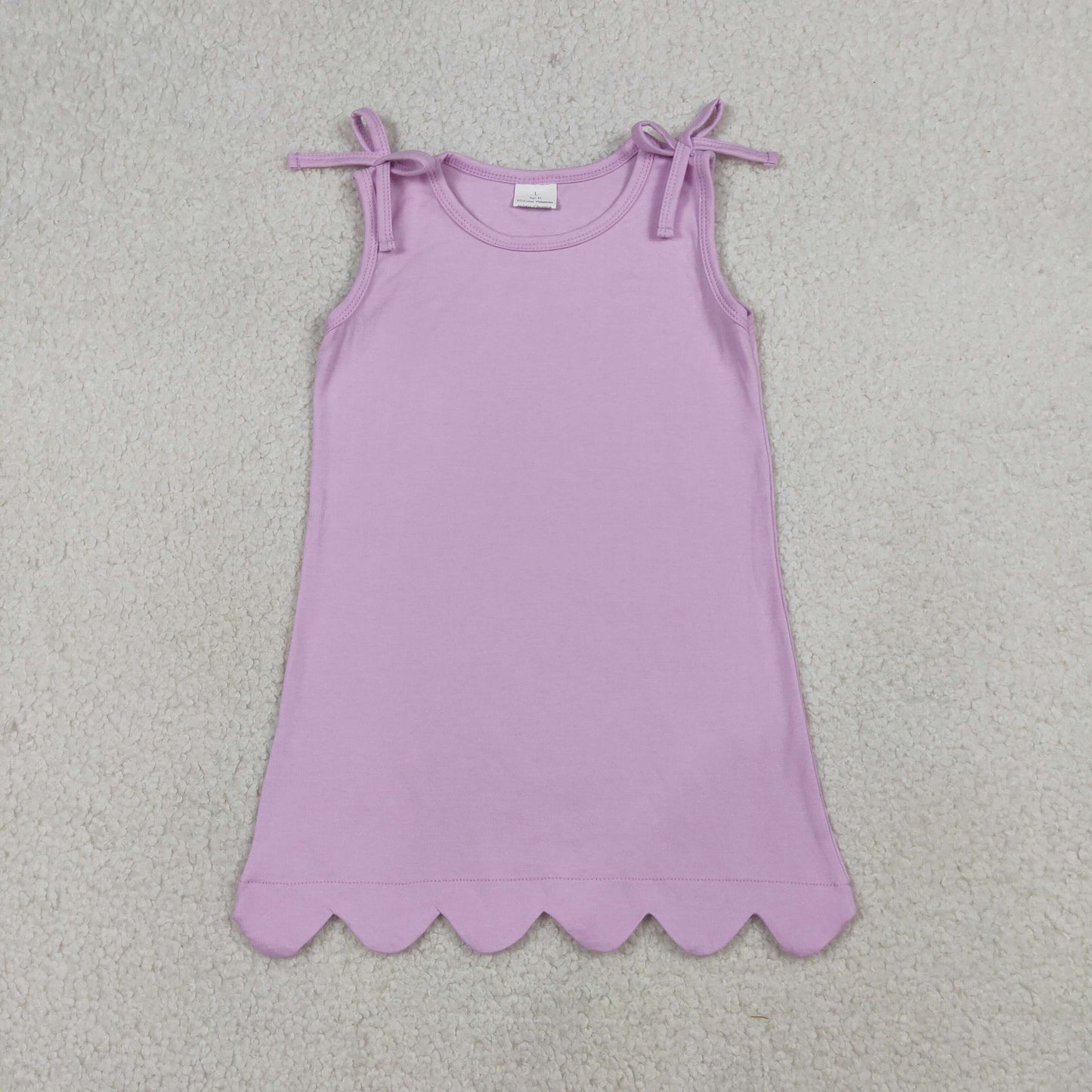 GSD3706 Scallop Purple GIrls Dress