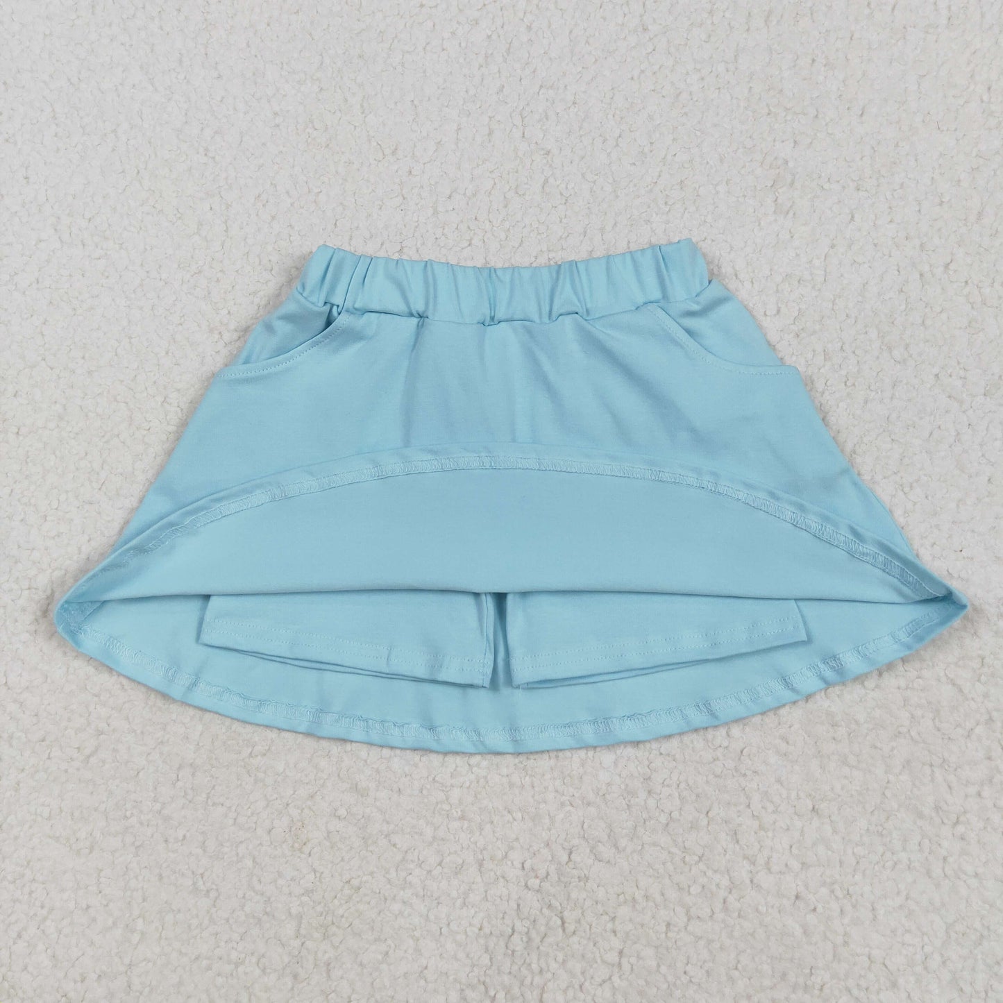 GLK0065 light blue skirt with shorts girls skirt