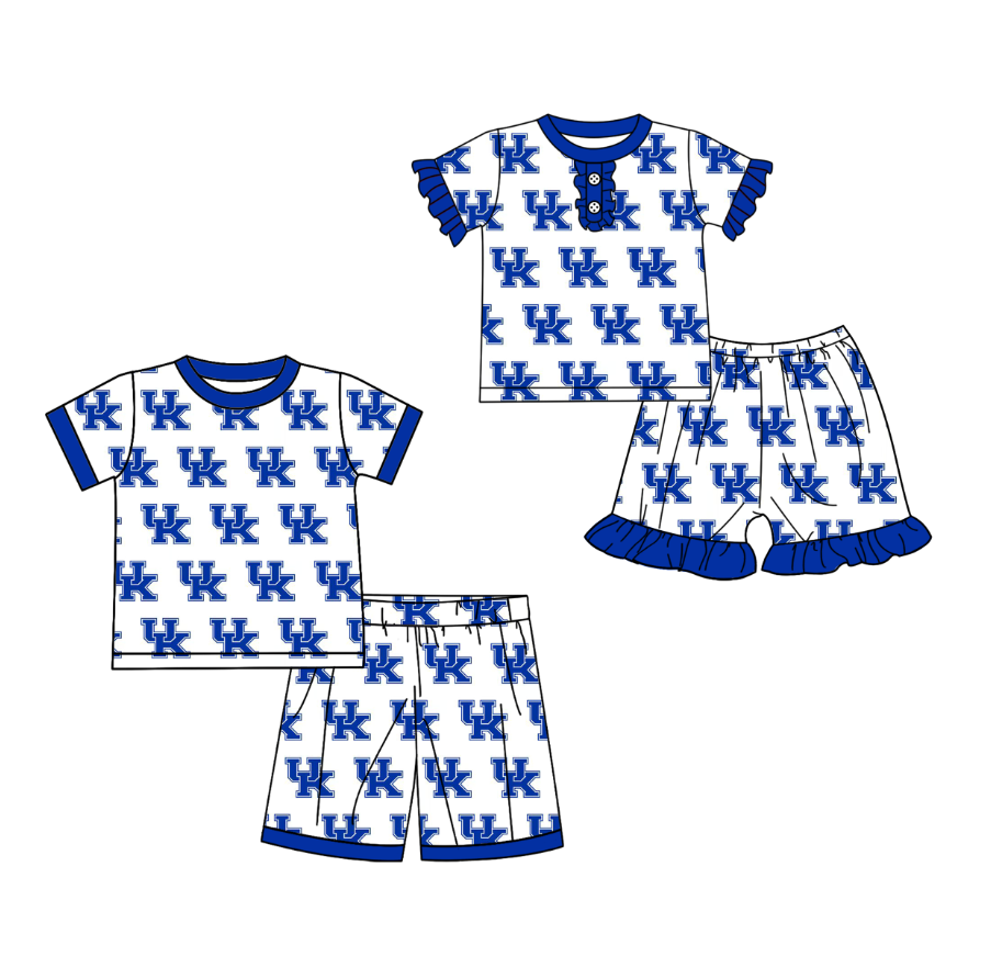 custom moq 3 football team UK blue set sibling clothes
