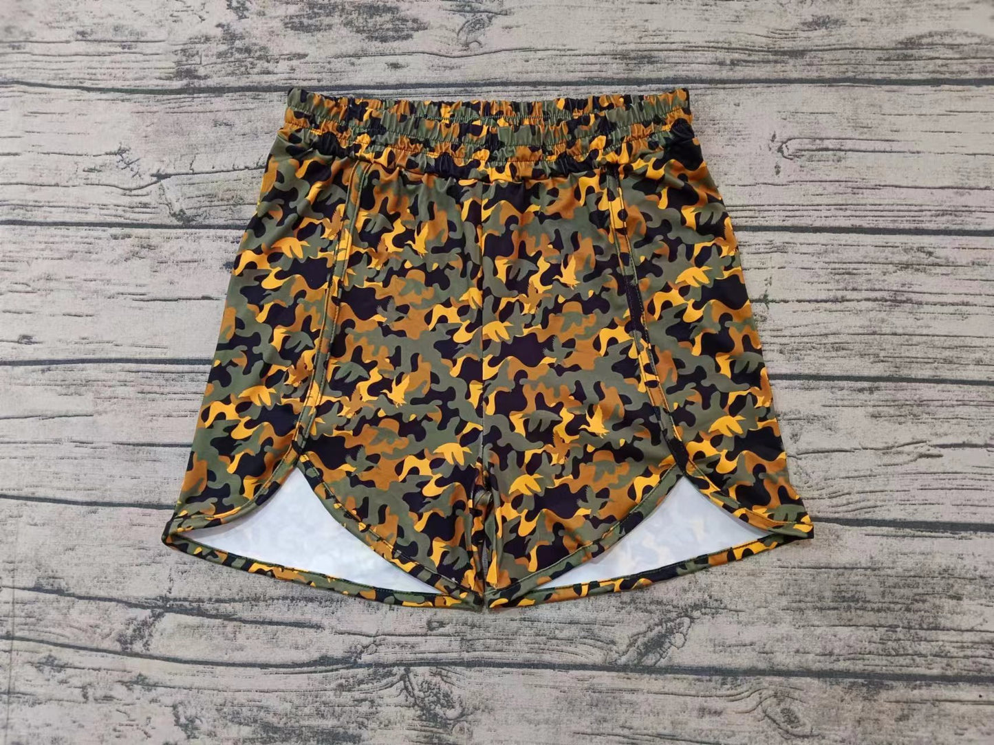 Custom Moq 3 Hunting Camo Orange Camo Adult Women Shorts