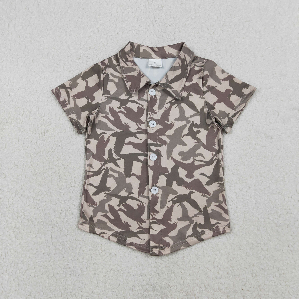 BT1562 Hunting Camo Duck Mallard Short Sleeve Boys Top