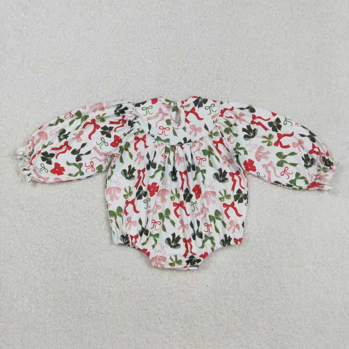 Smocked embroidery Christmas bows RTS Sibling Clothes