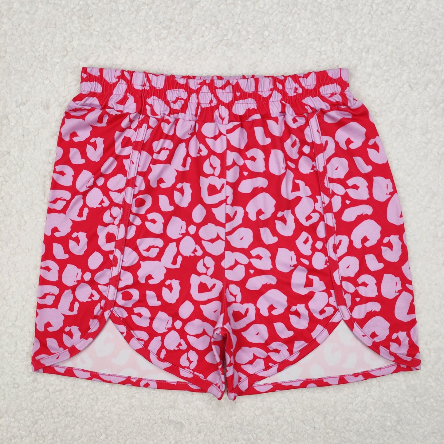 SS0382 hot pink leopard adult women shorts