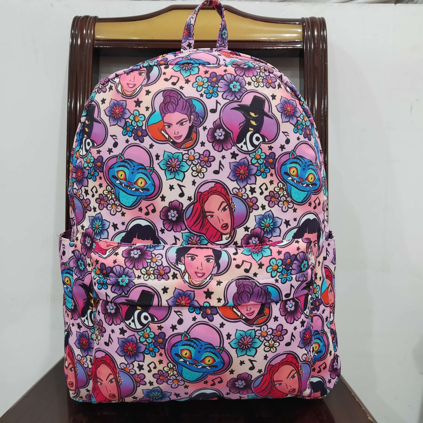 BA0384 Hunter K Flowers Purple Bag