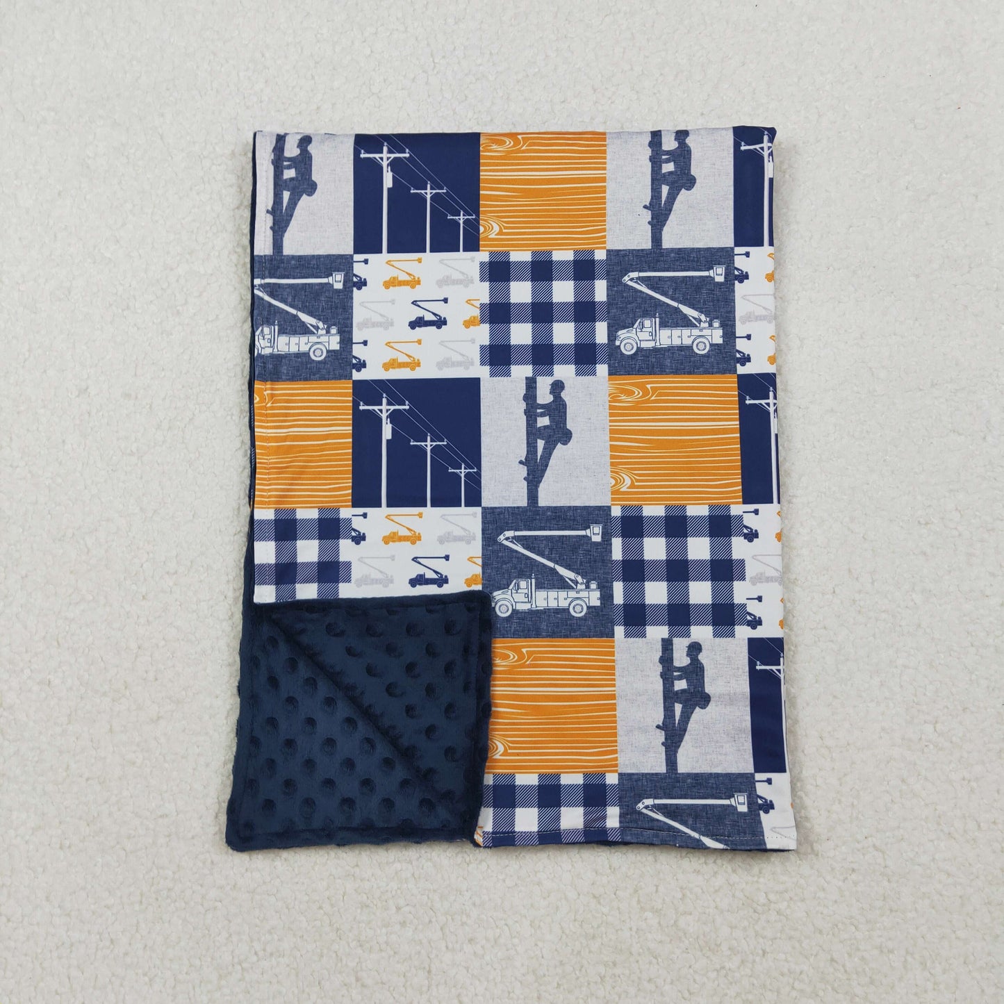 BL0075 Power pylon Orange baby blanket