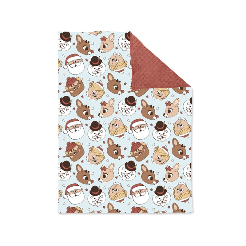 custom Christmas deer cartoon Santa baby blanket