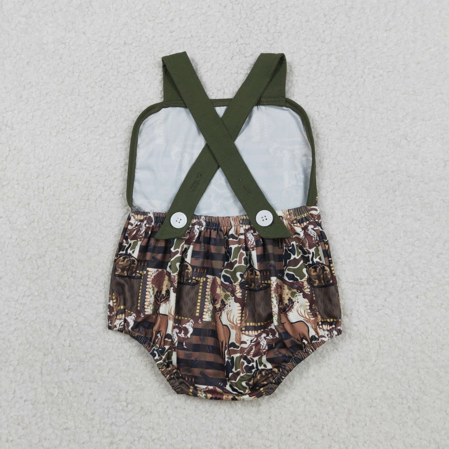 SR3927 Hunting Camo Deer Boys Romper