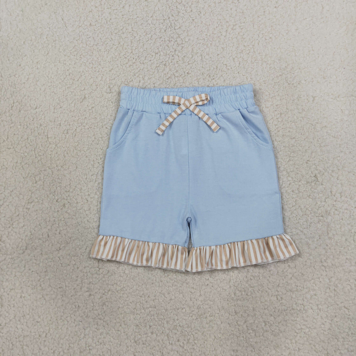 SS0995 Cotton Blue Girls Shorts