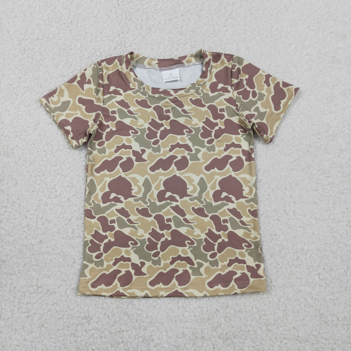 BT1713 Hunting Camo Short Sleeve Boys Top