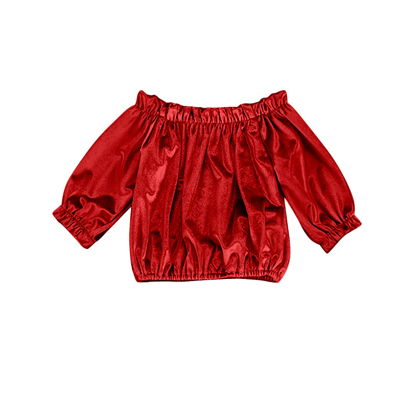 (pre order) GT0199 Red Velvet Girls Top