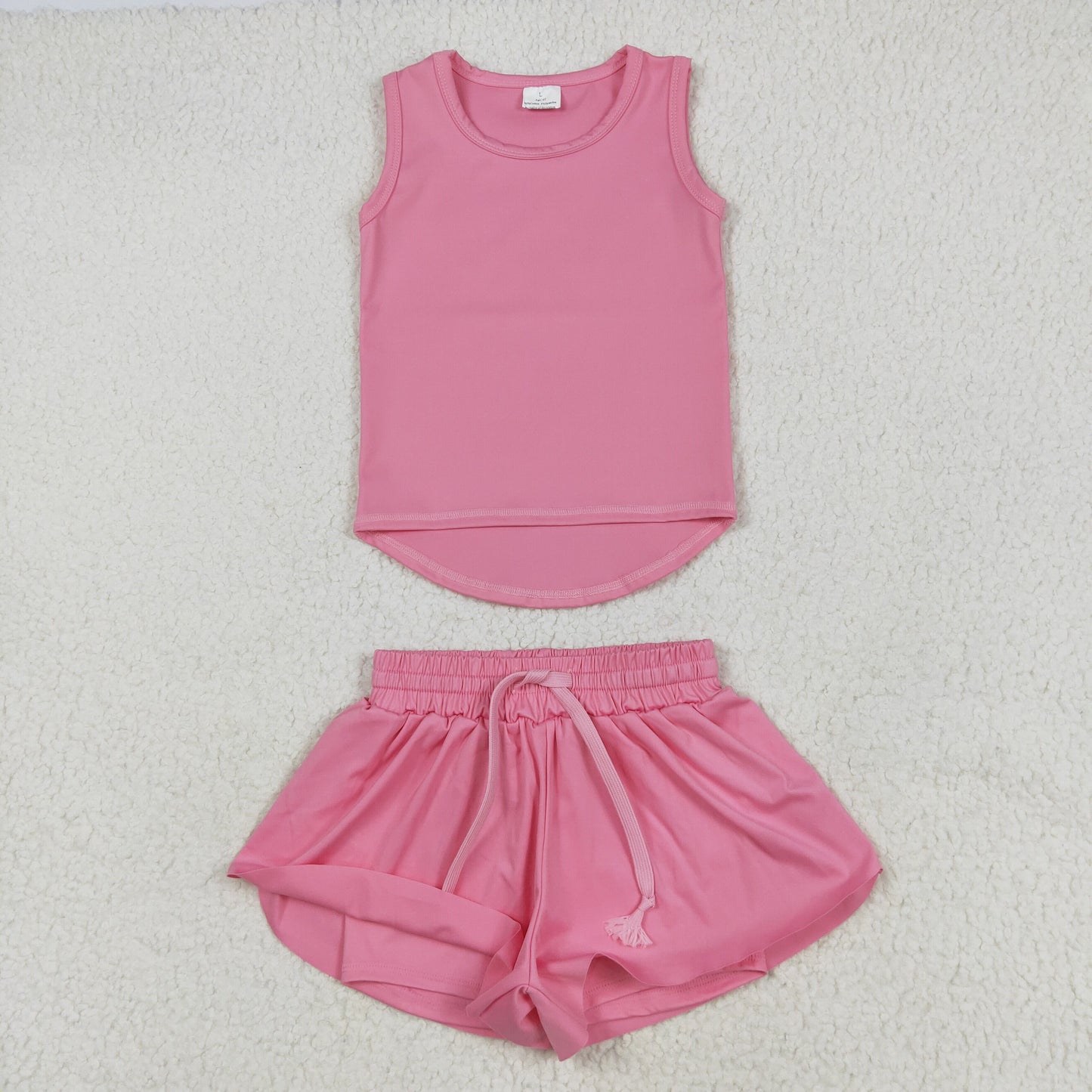 yoga GSSO2501 pink sleeveless shorts girls set