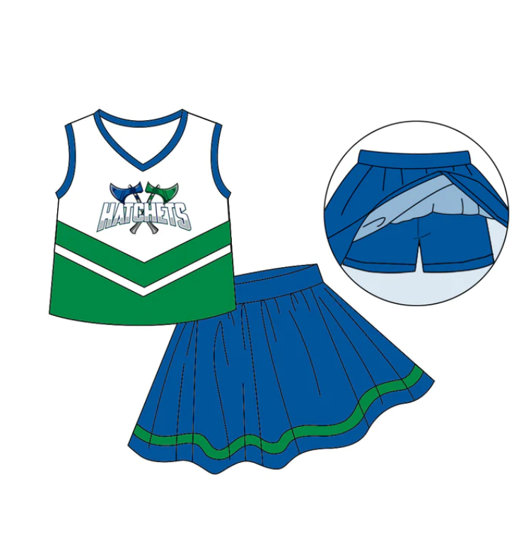 custom S 8.24 Green & blue cheerleader dress Yiwu Zhihao Apparel Co Ltd custom S 8.24 Green & blue cheerleader dress Yiwu Zhihao Apparel Co Ltd