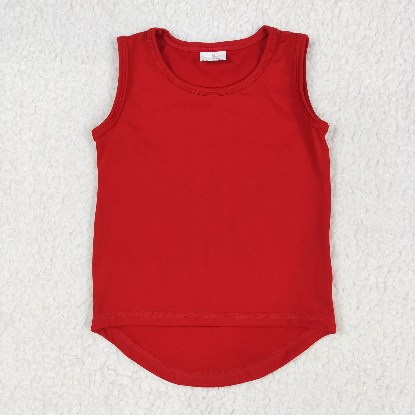 GT0981 red sleevless girls top