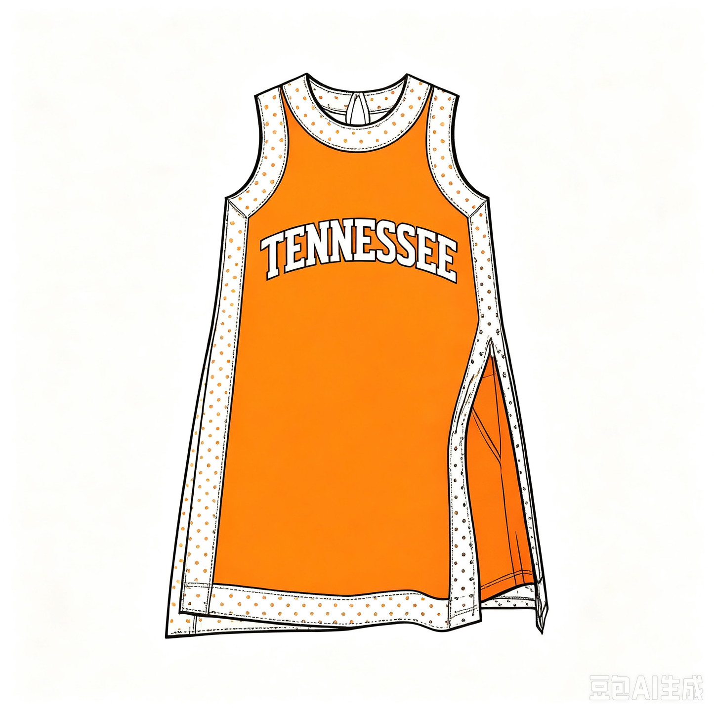 Custom Moq 5 Yoga TENNESSEE Orange Sleeveless With Shorts Girls Set