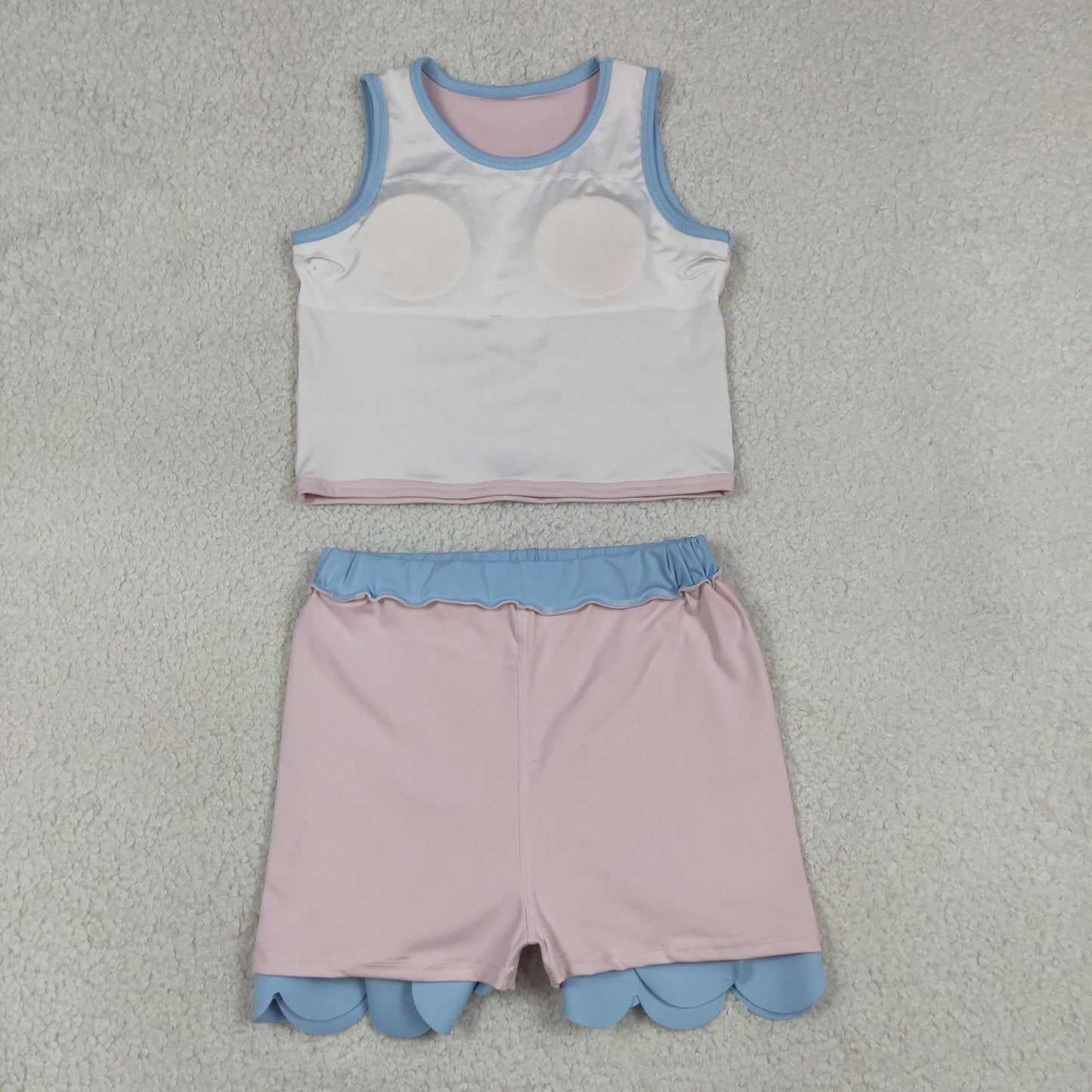 GSD4010 Yoga Pink Sleeveless Skorts Girls Set