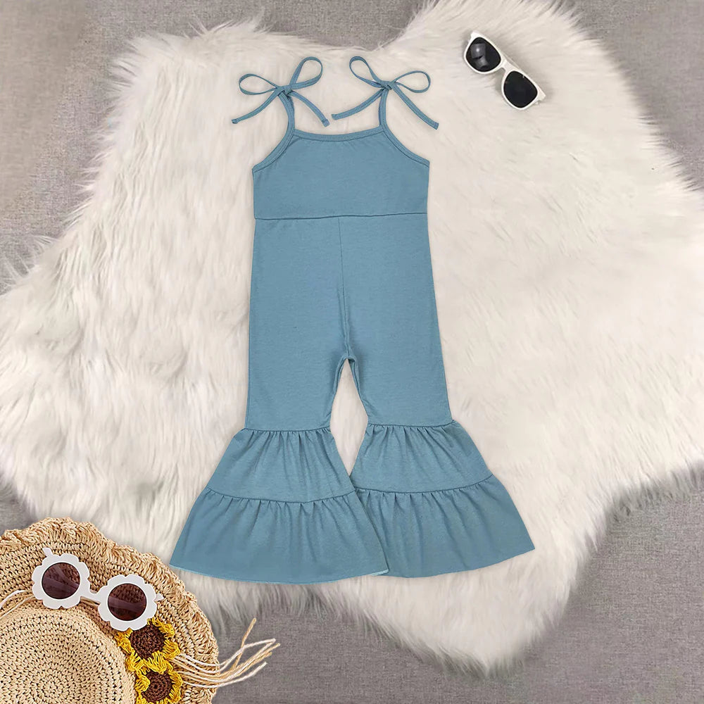 solid color cotton girls jumpsuits RTS Sibling Clothes