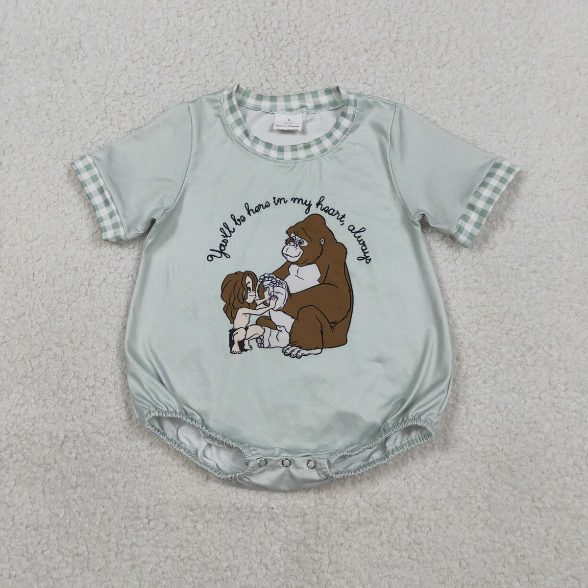 SR3588 Cartoon Island Princess Short Sleeve Boys Romper