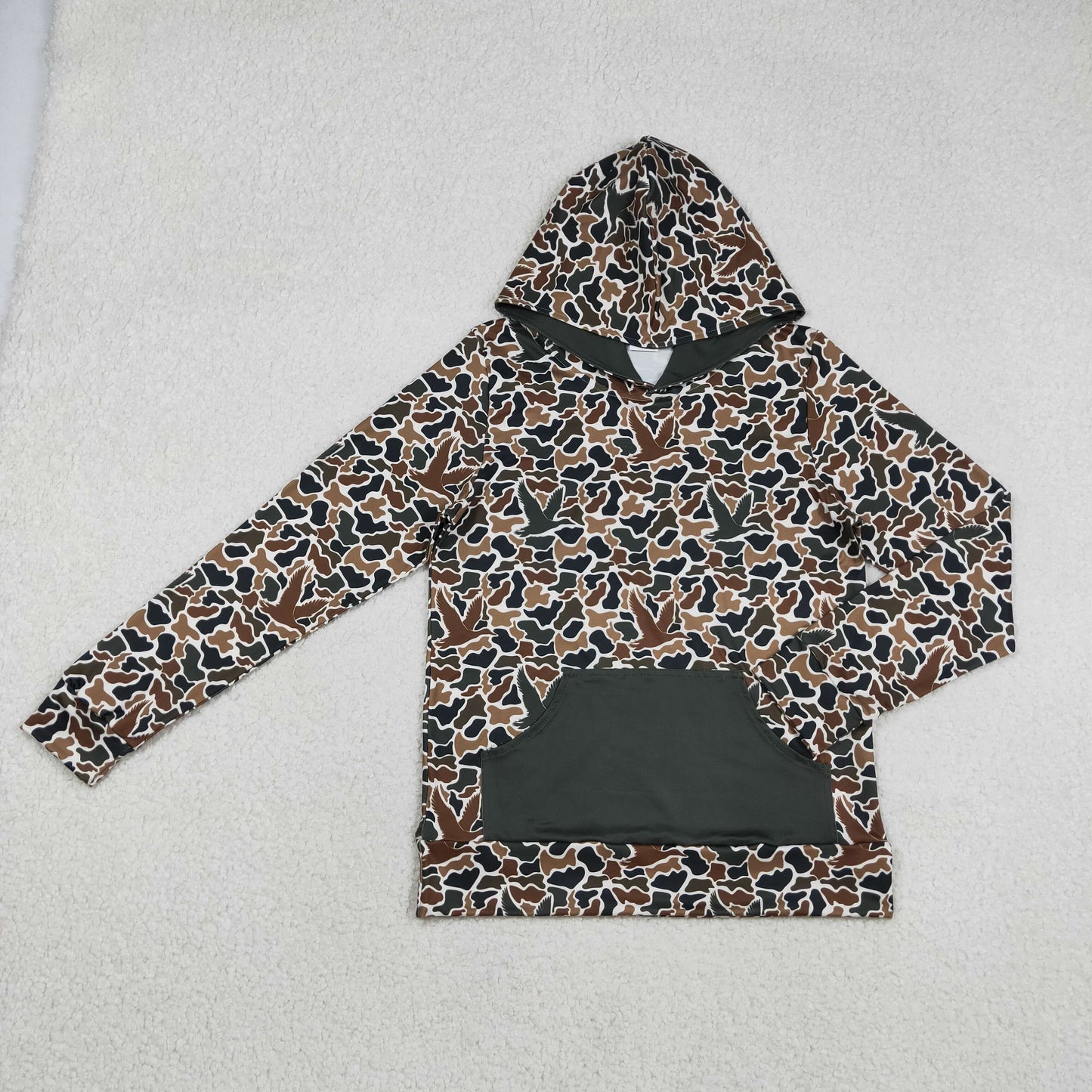 BT1472 hunting camo pocket hoodie long sleeve adult man top