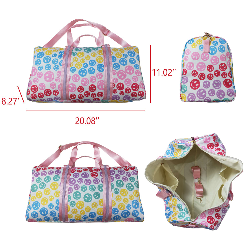 USA SHOP BA0068 Colorful Smile Weekend Bag 20.08*11.02*8.27 inches