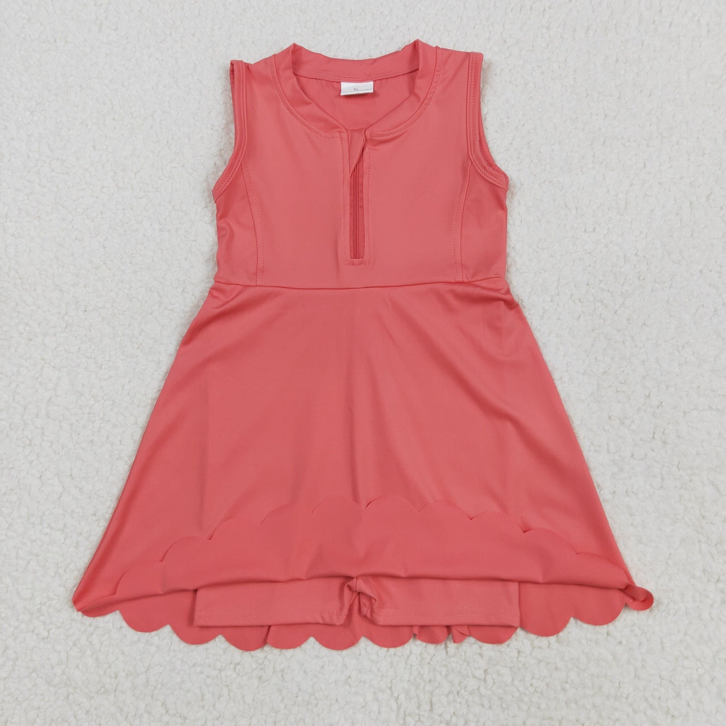 GSD2091 yoga watermelon red zipper sleeveless with shorts girls dress