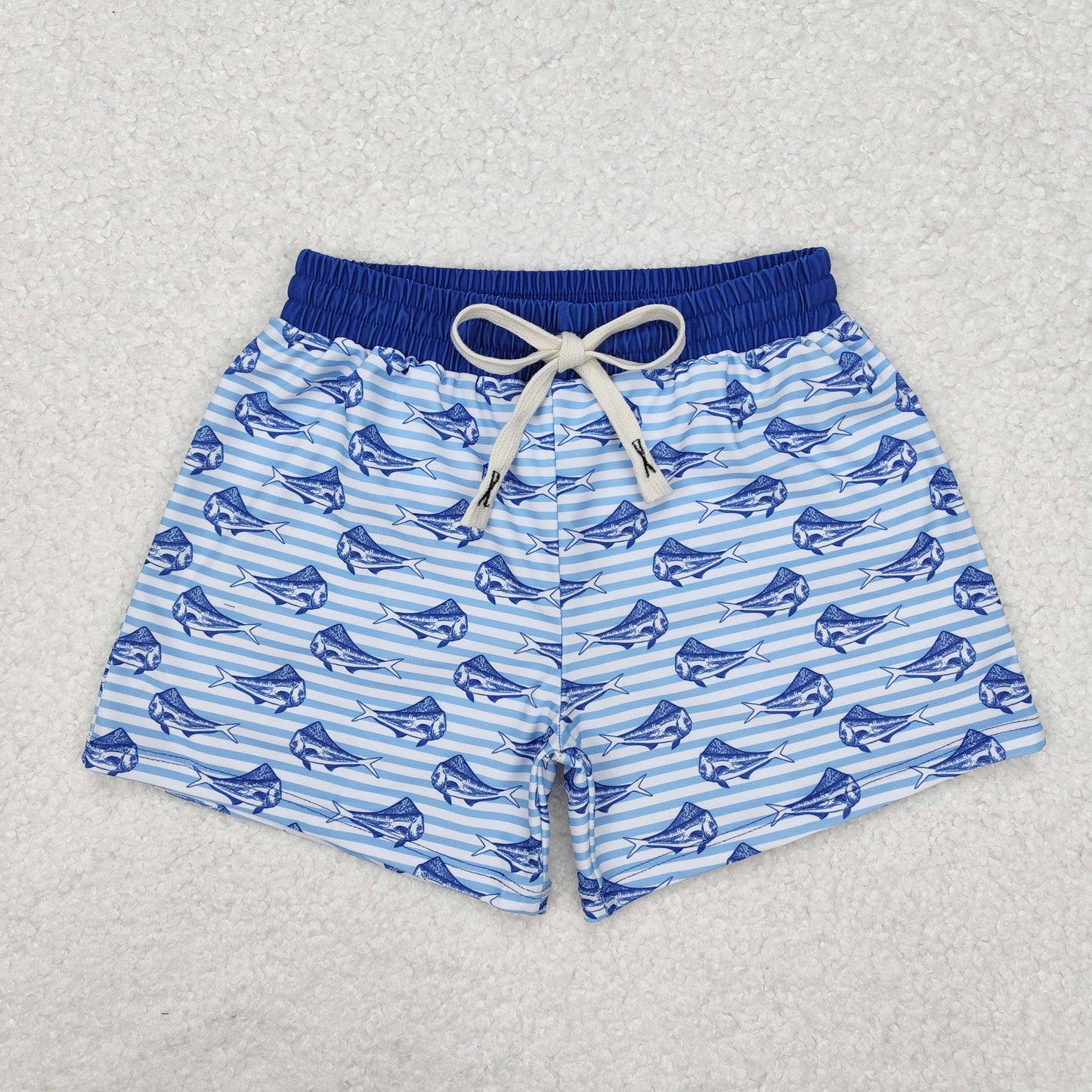 S0172 Boys Purple Fish Swimming Trunks