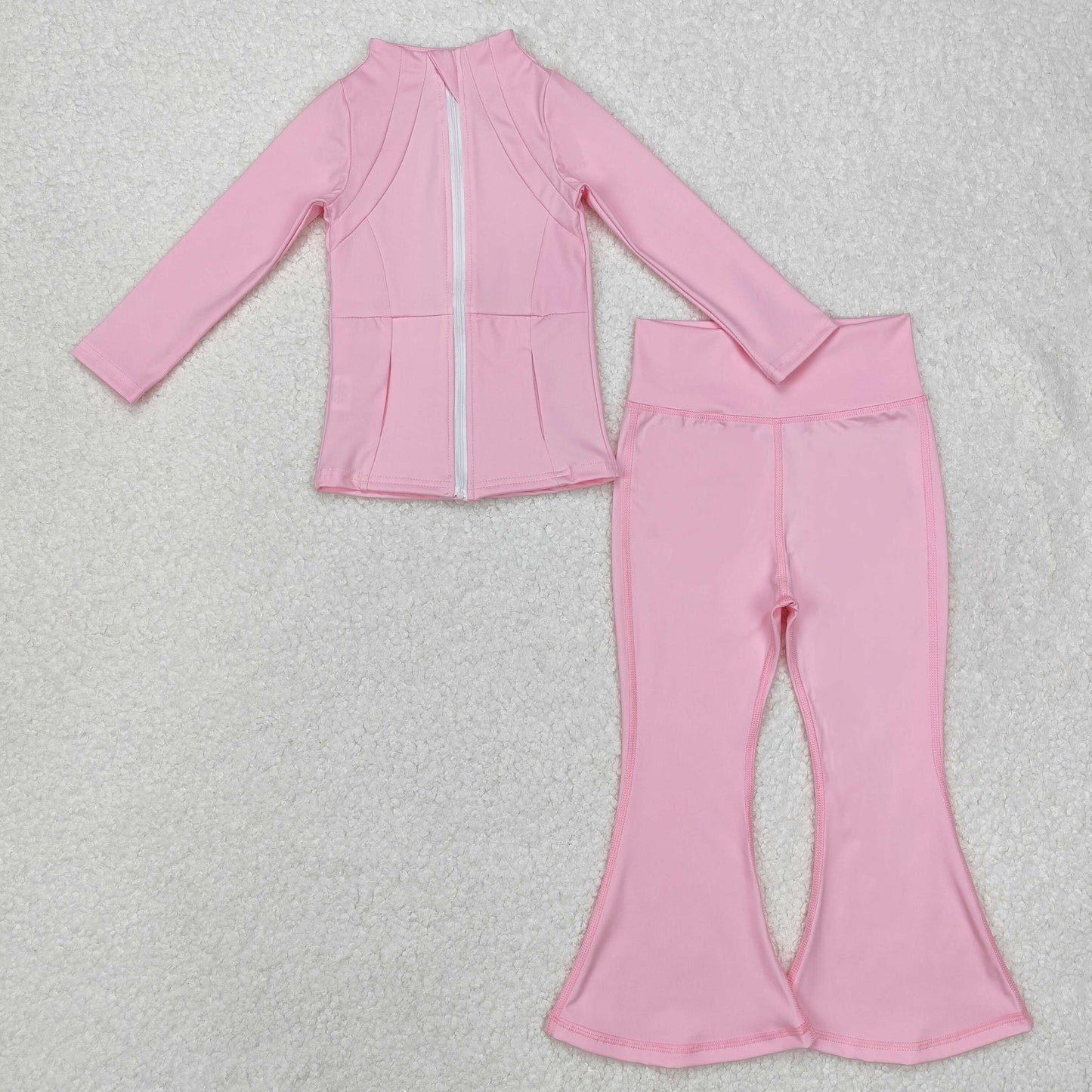 GLP1557 pink long sleeve pants girls sport wear/ yoga clothes girls set