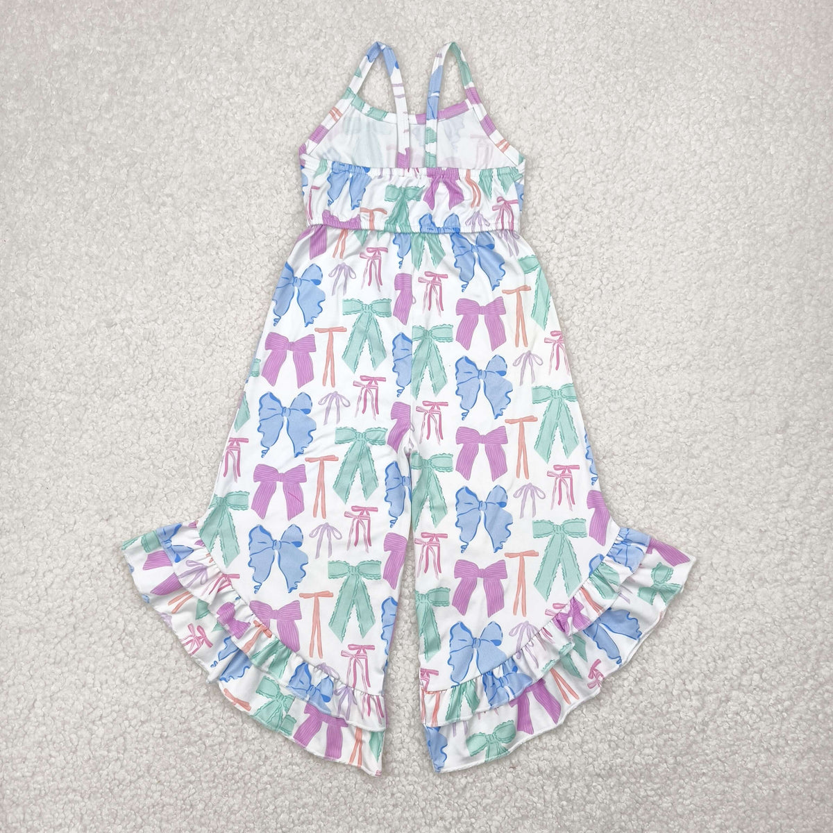SR2847 colorful bows girls Summer jumpsuits