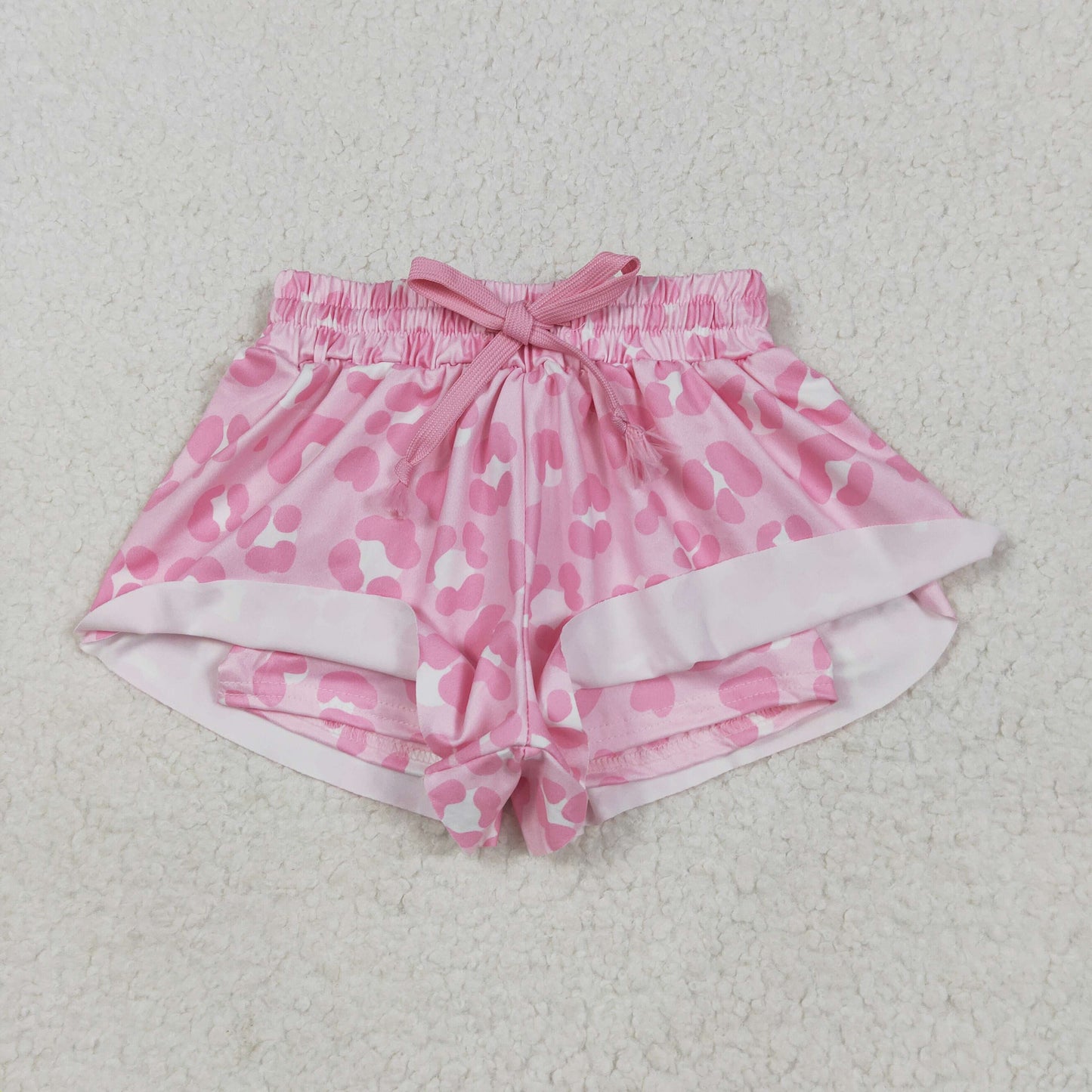 SS0587 pink leopard girls shorts