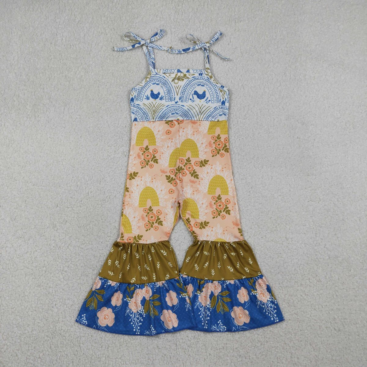 SR3582 Chick Flowers Girls Jumpsuits