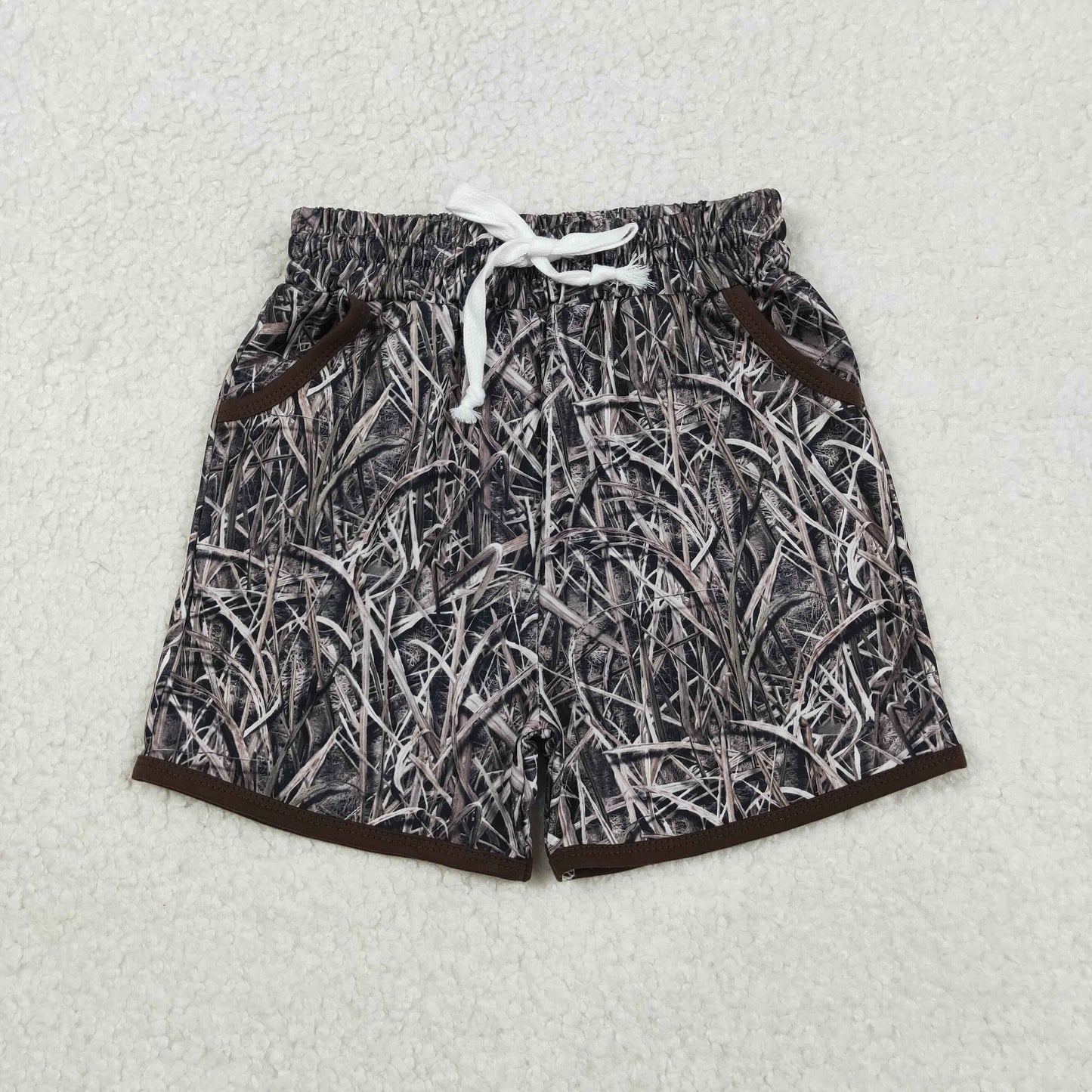 SS0674 huntig camo branch boys shorts