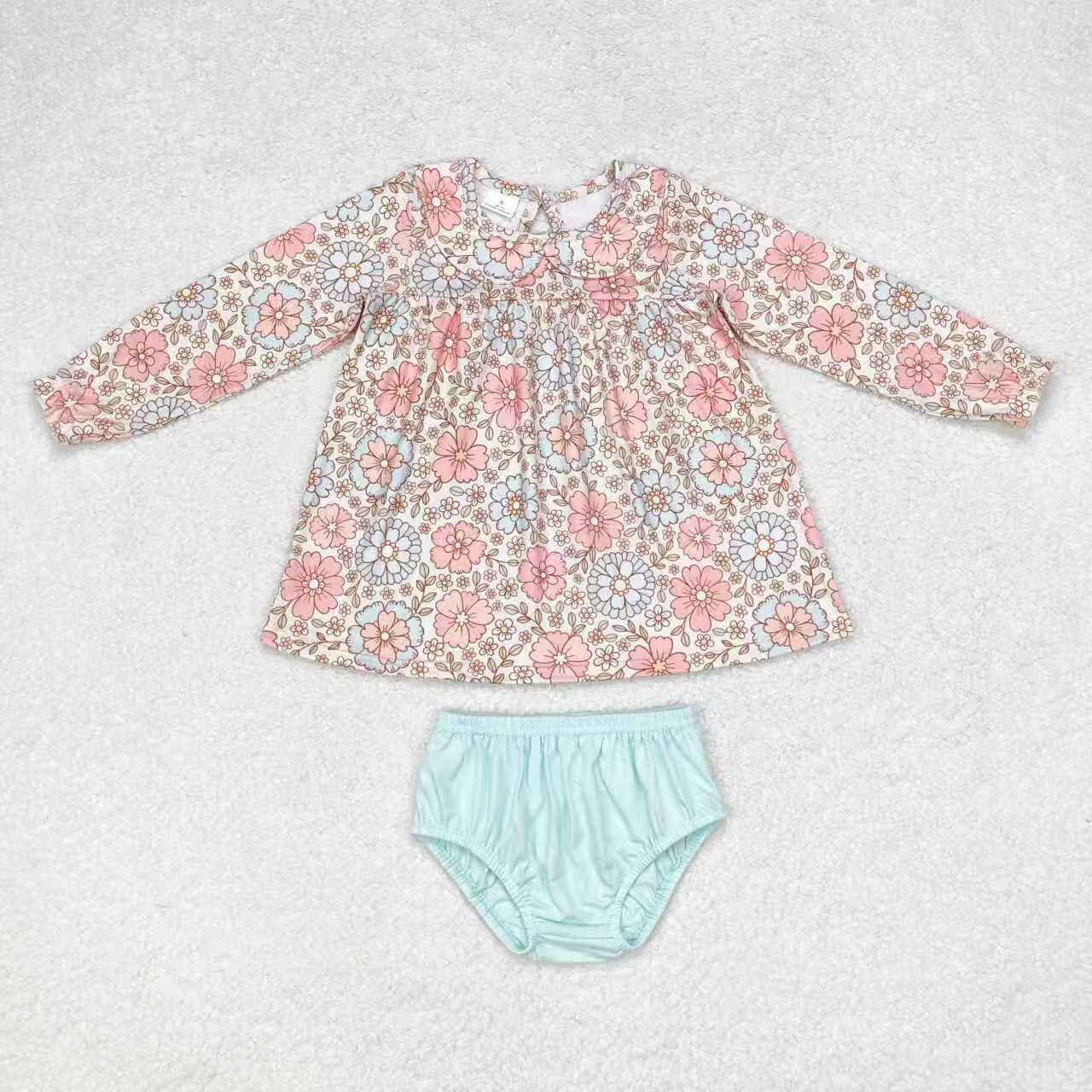Flowers Floral Girls Set/Bummies Set Sibling Clothes