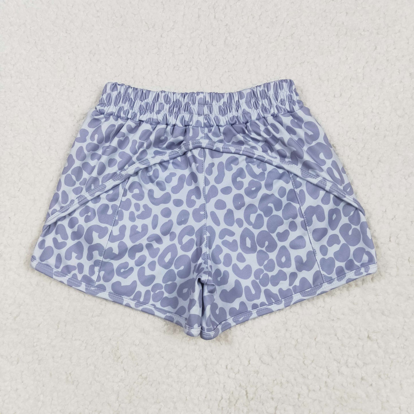 SS0464 yoga grey leopard girls shorts