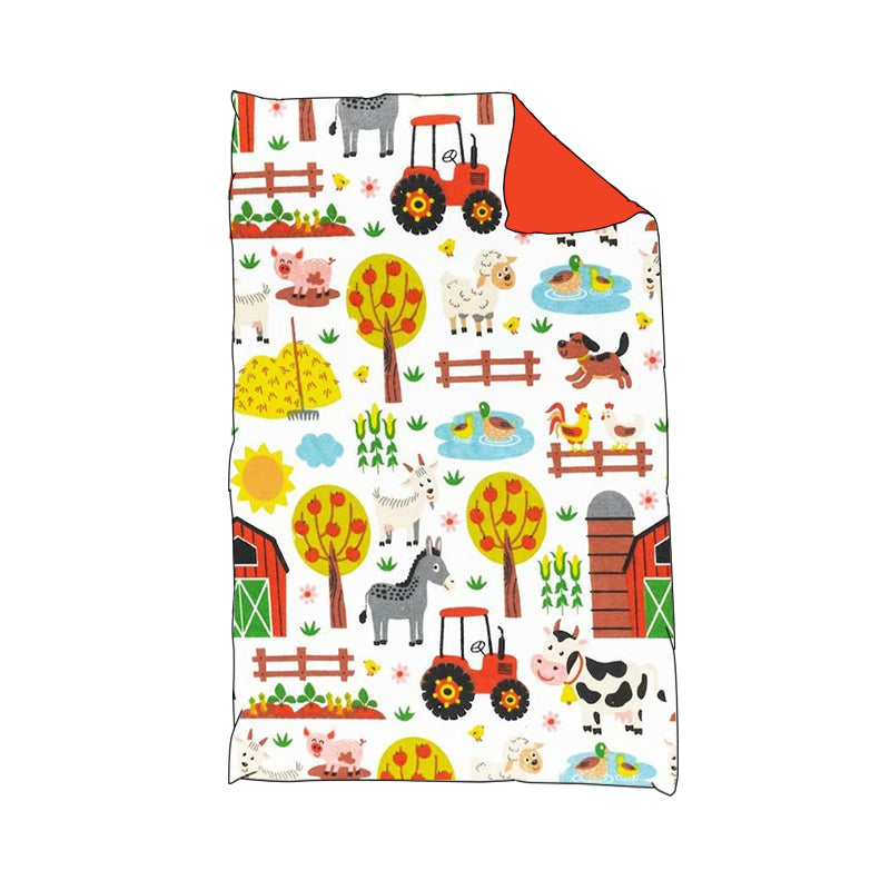 custom Farm House cow house horse baby blanket
