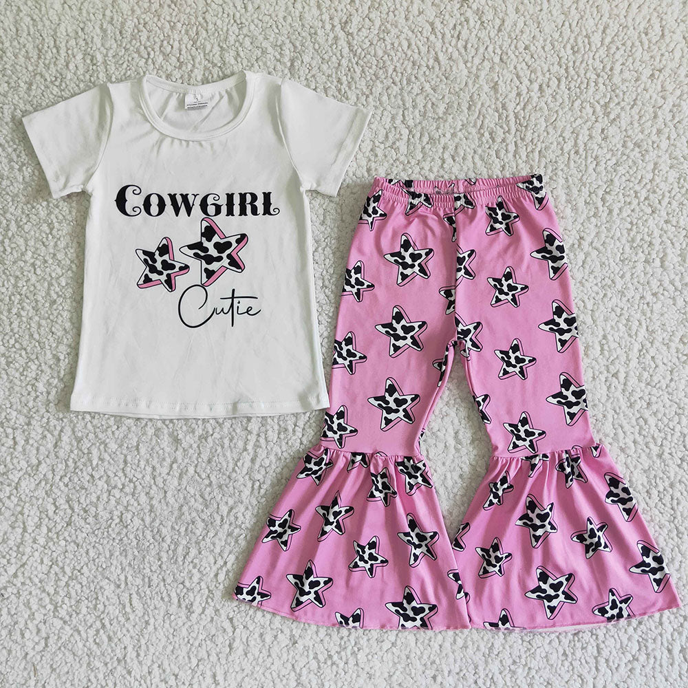 GSPO0044 Cowgirl Cutie Cow Print Stars Outfits