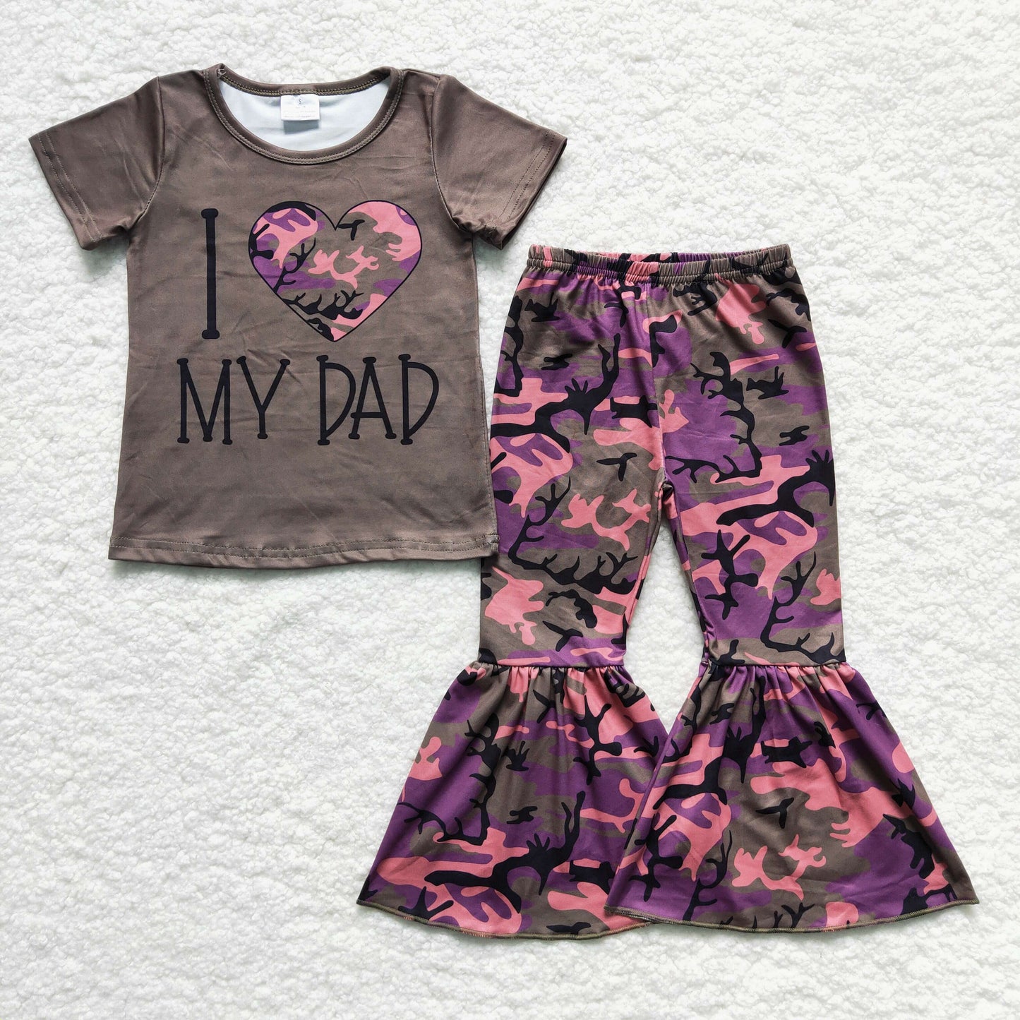 GSPO0230 I Love My Dad Camo Girls Outfits