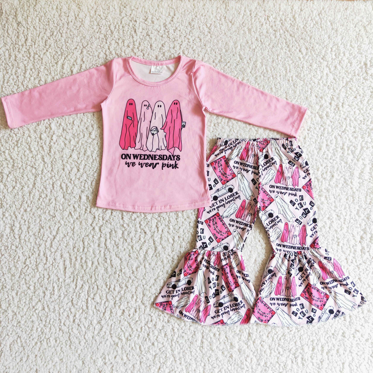 GLP0173 Pink Halloween Ghost Girls Outfits